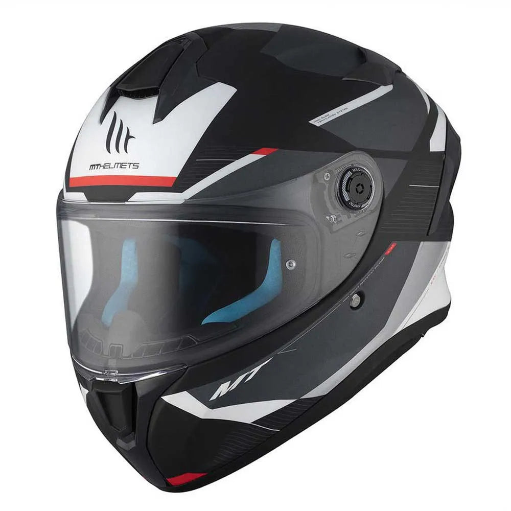 MT Helmets FF106B Targo S Kay Capacete Matte Preto-Branco