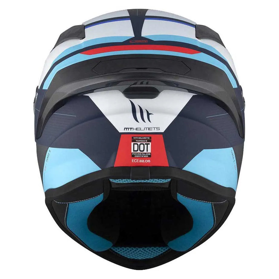 Capacete MT Helmets FF106B Targo S Kay Fosco Azul-Branco