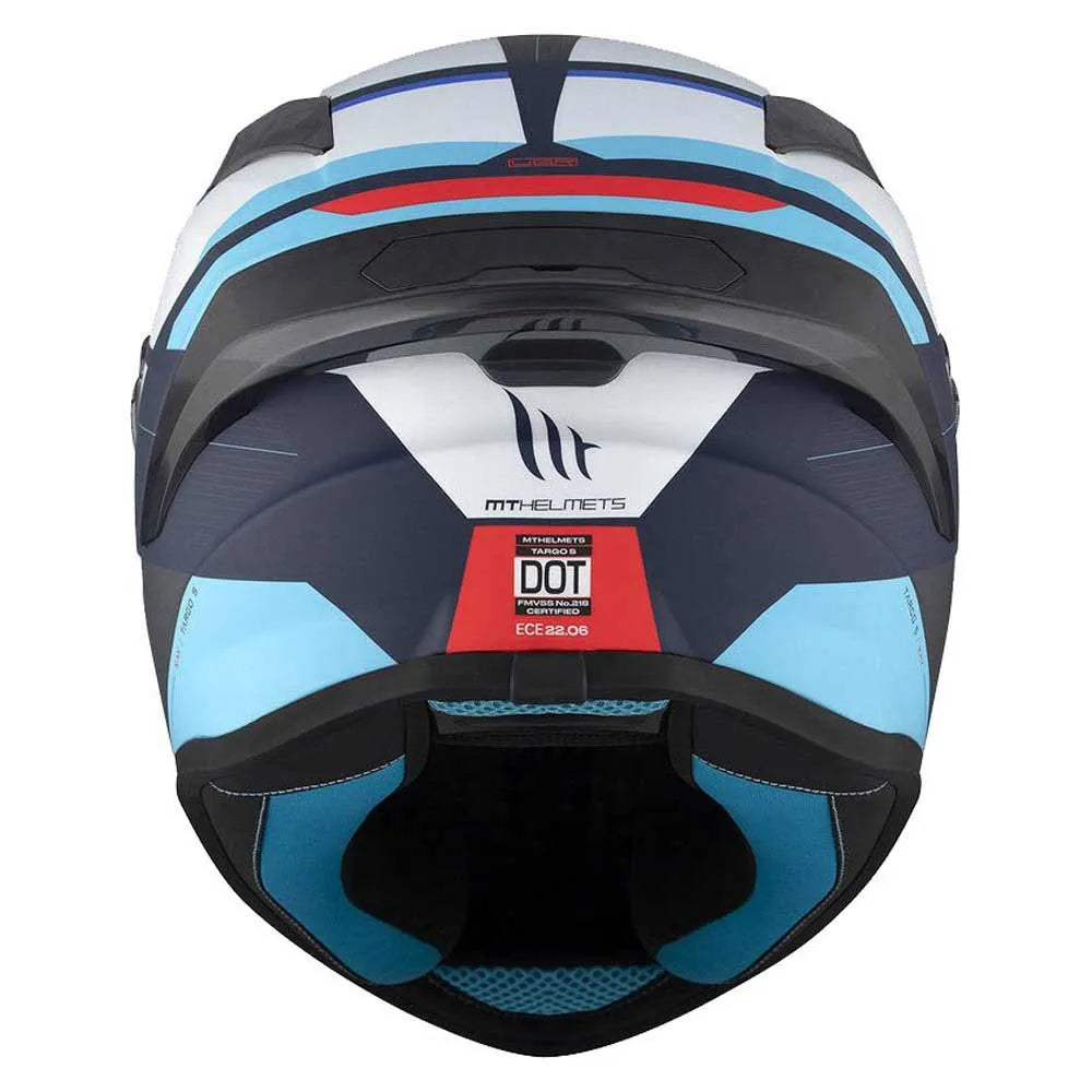 Capacete MT Helmets FF106B Targo S Kay Fosco Azul-Branco