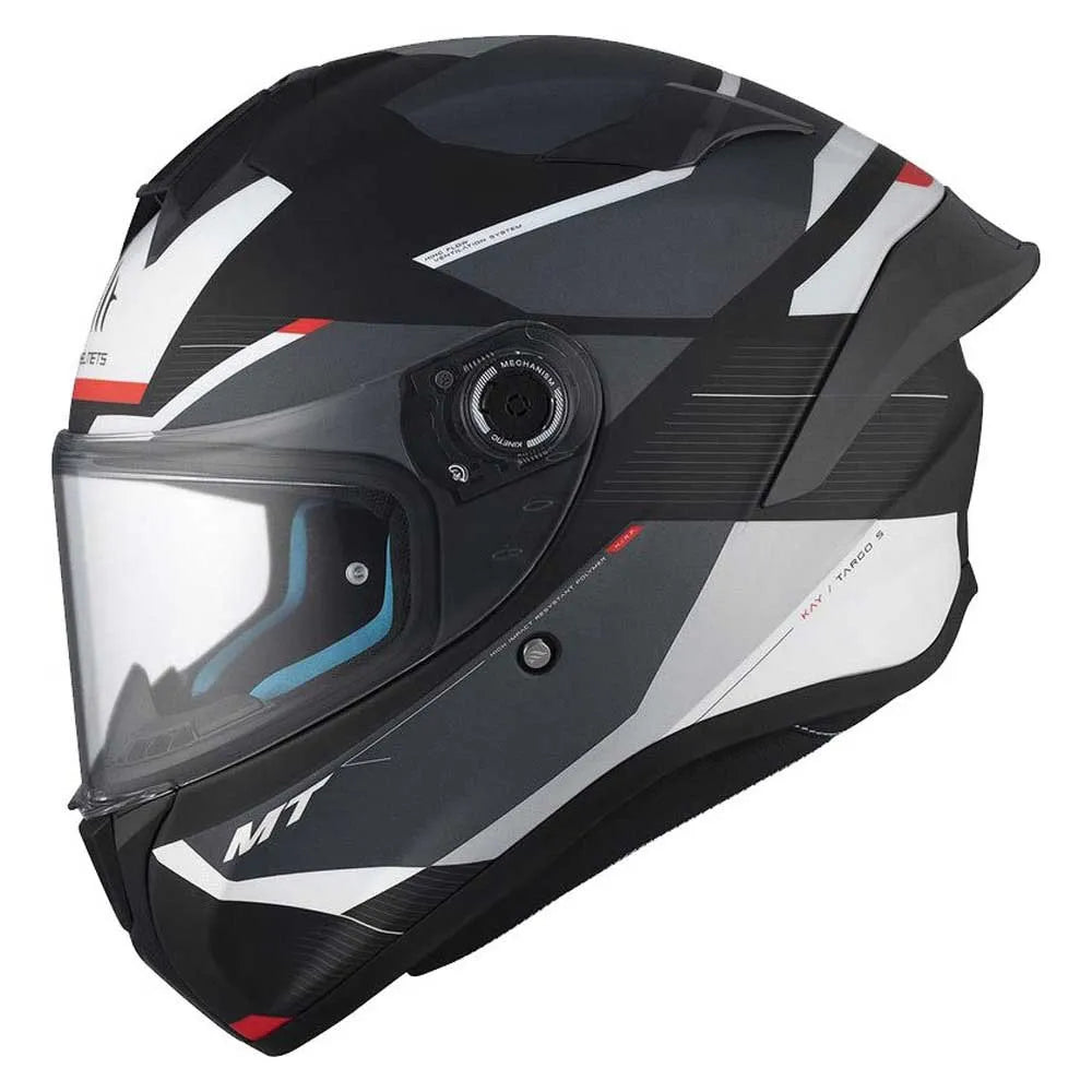 MT Helmets FF106B Targo S Kay Capacete Matte Preto-Branco