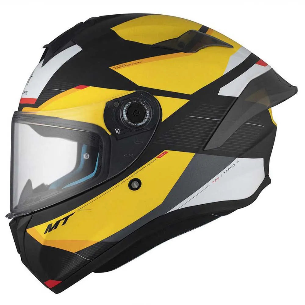 Capacete MT Helmets FF106B Targo S Kay Matte Amarelo-Preto