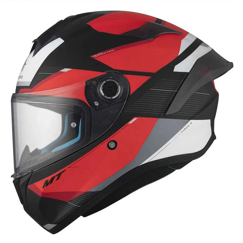 Capacete MT Helmets FF106B Targo S Kay Matte Vermelho-Preto