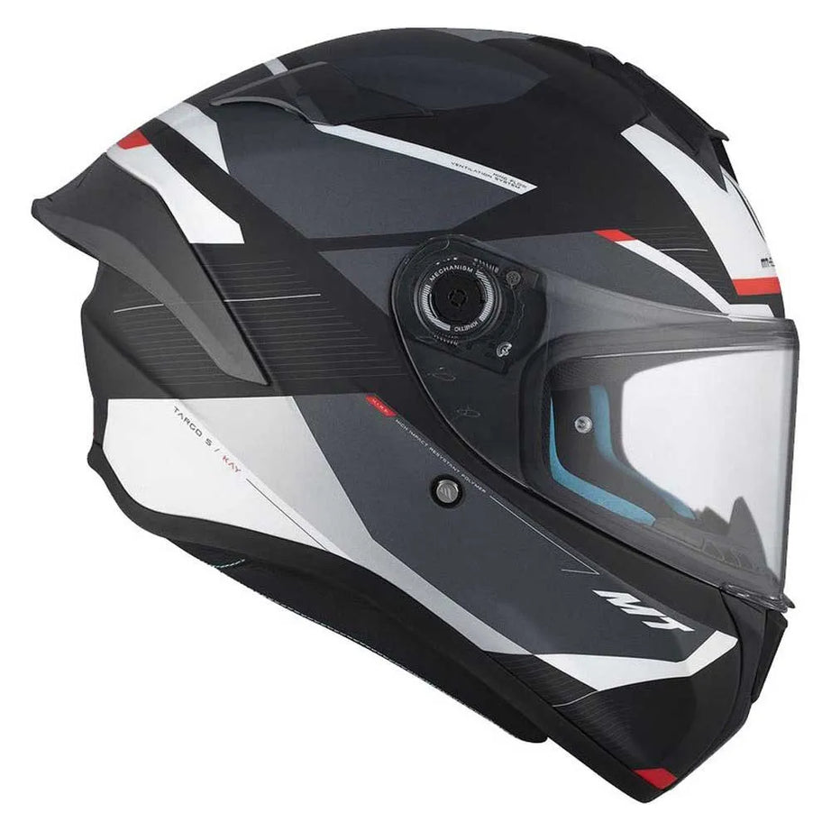 MT Helmets FF106B Targo S Kay Capacete Matte Preto-Branco