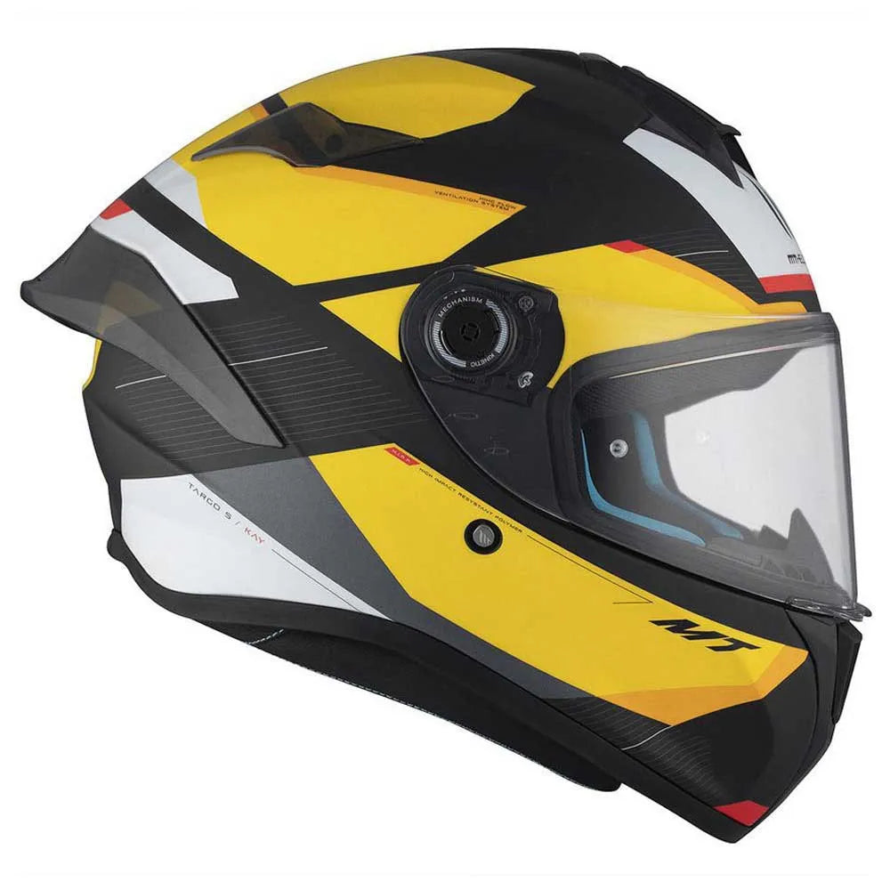 Capacete MT Helmets FF106B Targo S Kay Matte Amarelo-Preto