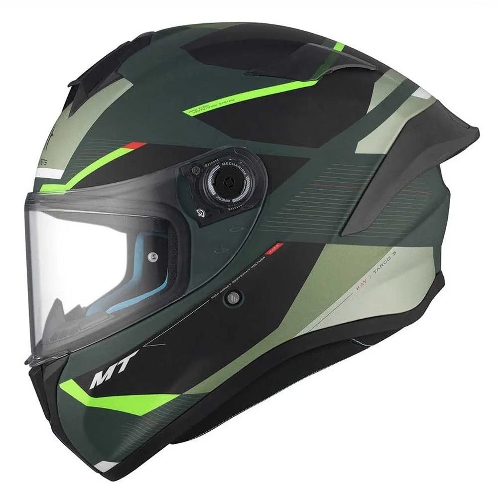 Capacete MT Helmets FF106B Targo S Kay Matte Verde-Preto
