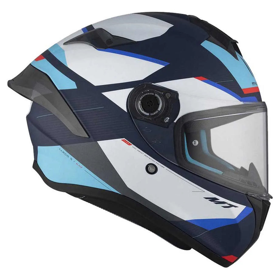 Capacete MT Helmets FF106B Targo S Kay Fosco Azul-Branco