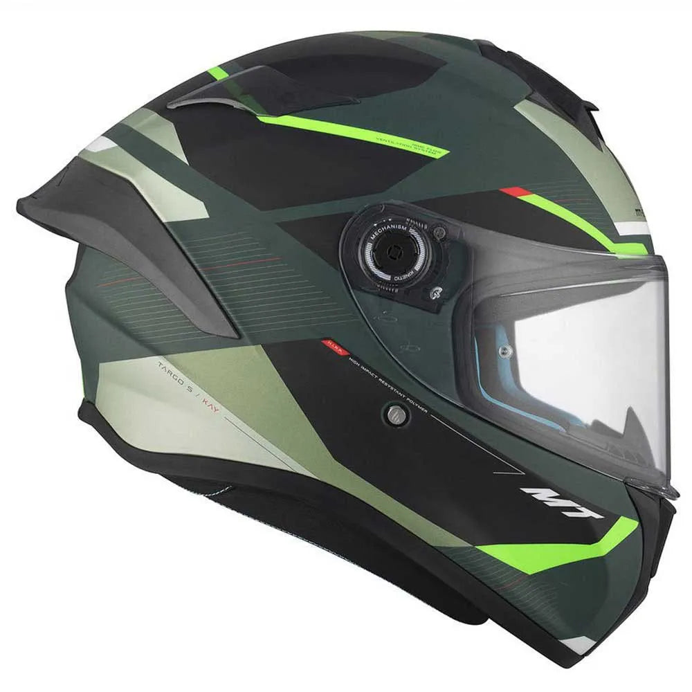 Capacete MT Helmets FF106B Targo S Kay Matte Verde-Preto