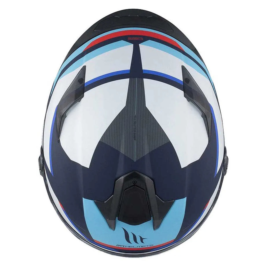 Capacete MT Helmets FF106B Targo S Kay Fosco Azul-Branco