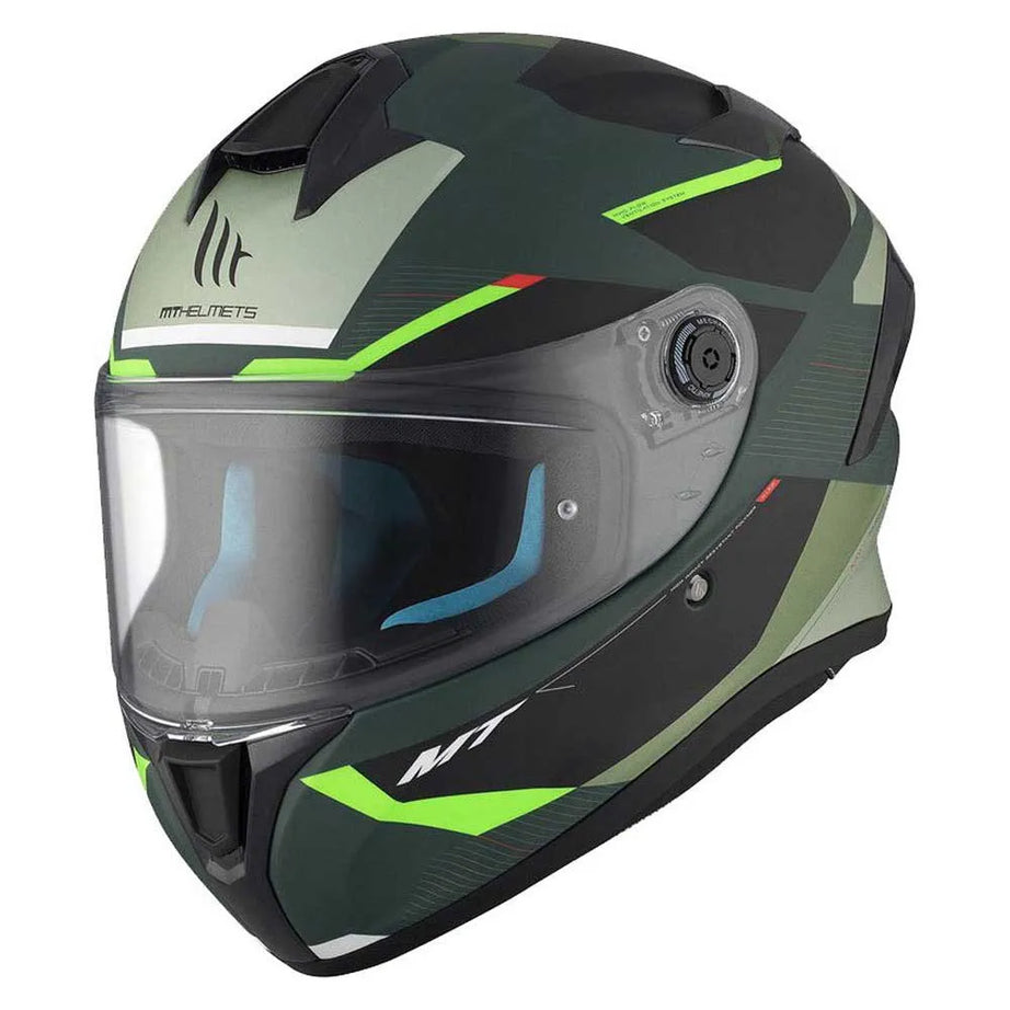 Capacete MT Helmets FF106B Targo S Kay Matte Verde-Preto