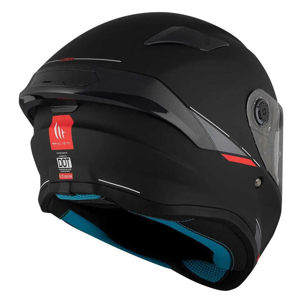 MT Helmets Capacete Integral Targo S Solid A1 Preto Fosco