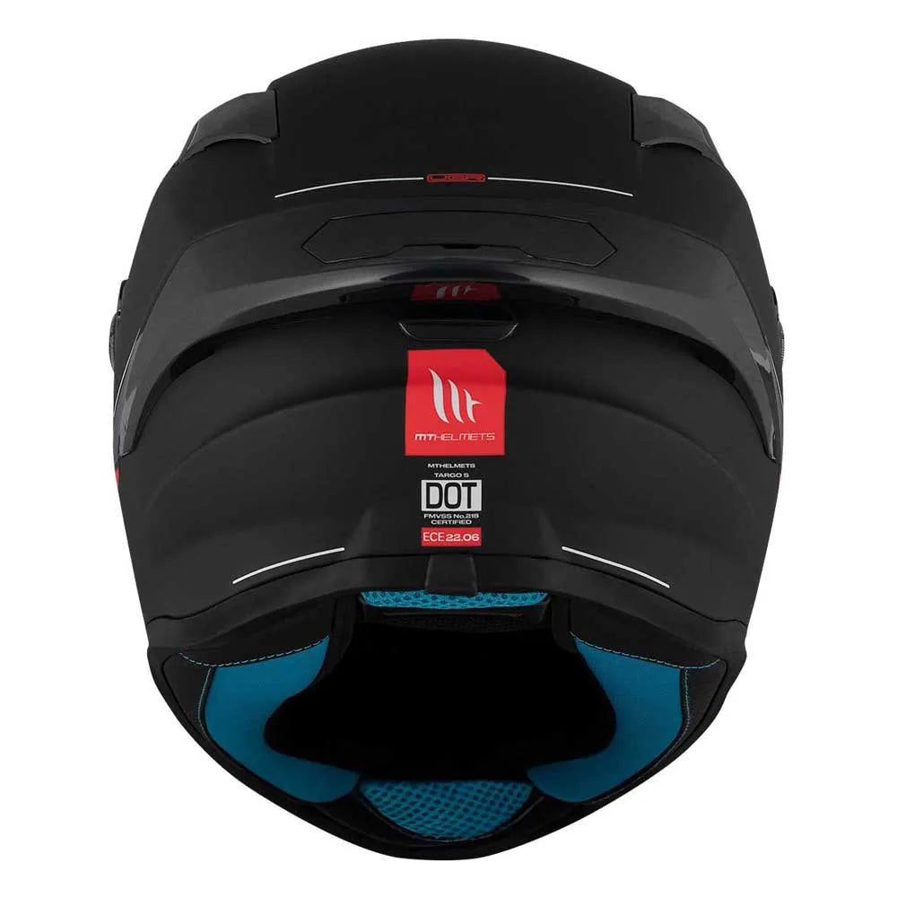 MT Helmets Capacete Integral Targo S Solid A1 Preto Fosco