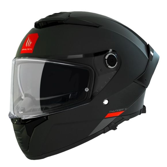 MT Capacetes Thunder 4 SV Capacete Sólido - Preto Brilhante