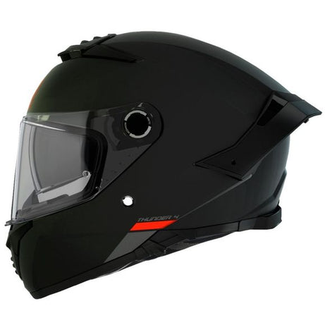 MT Capacetes Thunder 4 SV Capacete Sólido - Preto Brilhante