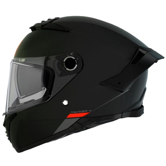 MT Capacetes Thunder 4 SV Capacete Sólido - Preto Brilhante