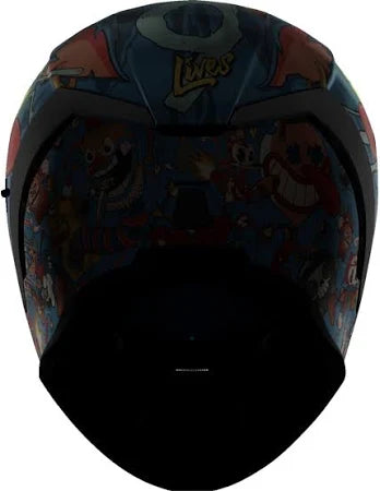 Icon Airform Nine Lives Capacete Integral azul