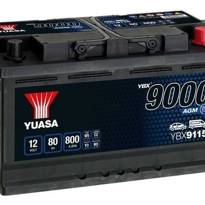 BATERIA YUASA YBX9115 12V 80AH EN 800A AGM