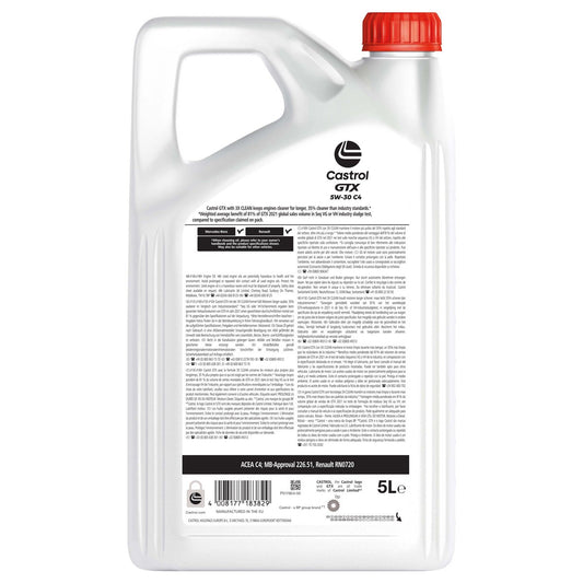 OLEO MOTOR CASTROL GTX 5W30 C4 (5L)