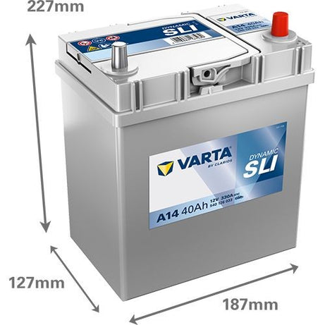 BATERIA VARTA A14 BLUE DY 40AMP 330EN 187X127X227 DTA