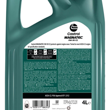OLEO MOTOR CASTROL MAGNATEC 0W30 C2 PSA B71 2312 (4L)