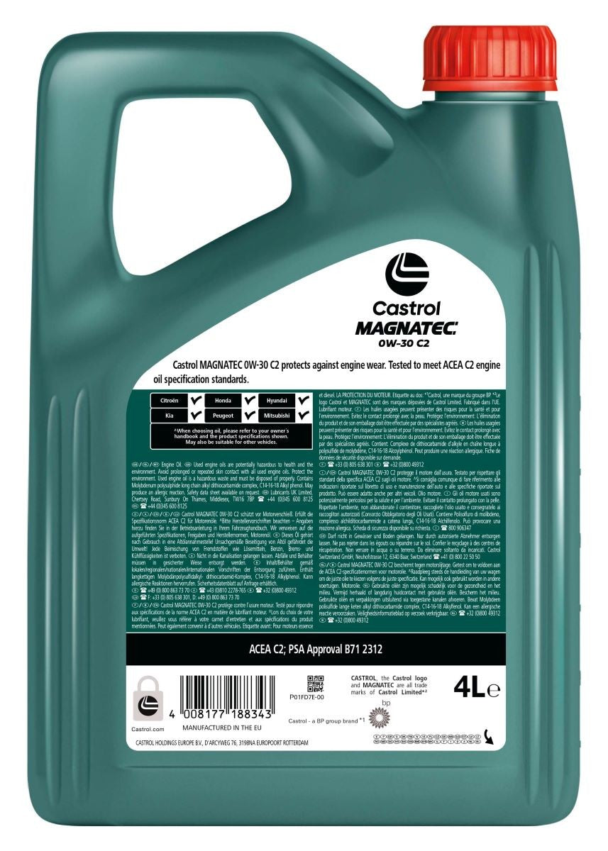 OLEO MOTOR CASTROL MAGNATEC 0W30 C2 PSA B71 2312 (4L)
