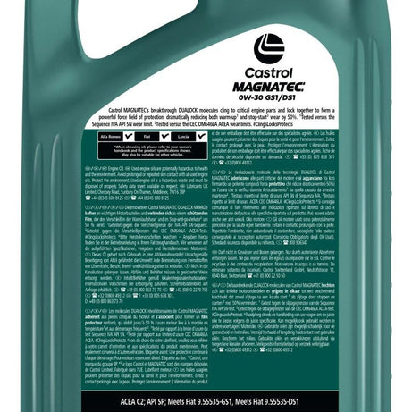 OLEO MOTOR CASTROL MAGNATEC 0W30 GS1/DS1 (5L)
