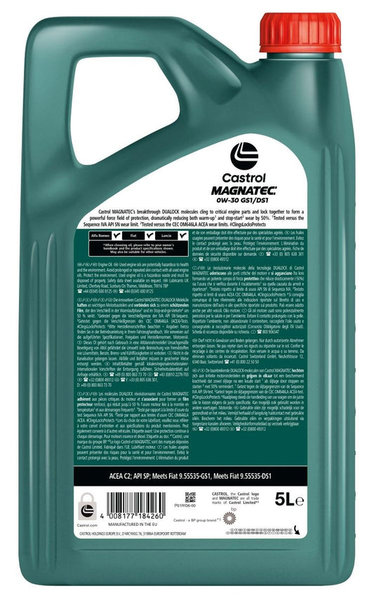 OLEO MOTOR CASTROL MAGNATEC 0W30 GS1/DS1 (5L)