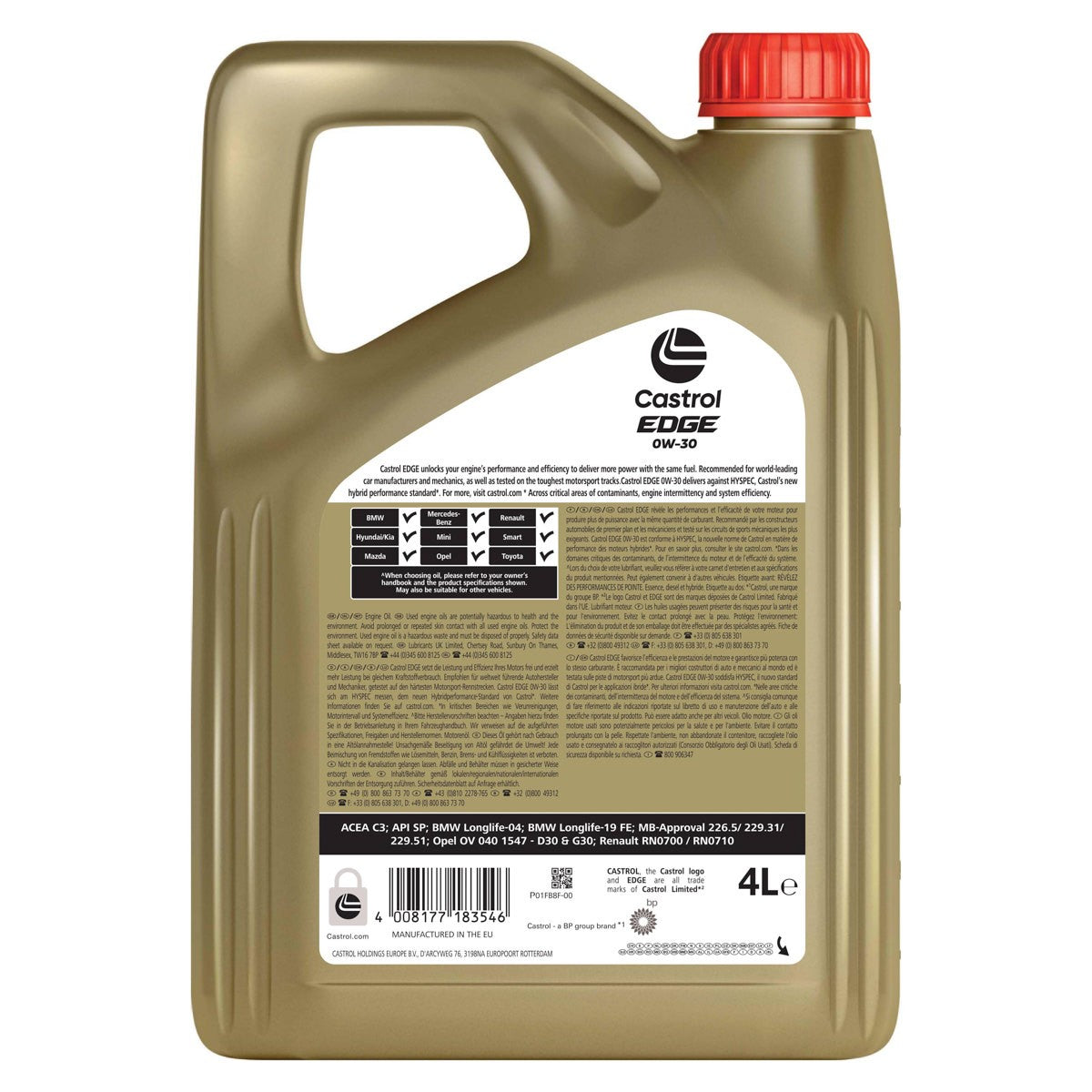 OLEO MOTOR CASTROL EDGE 0W30 4L