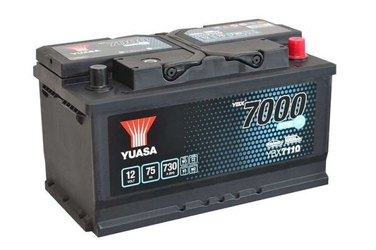 BATERIA YUASA YBX7110 12V 75AH EN 730A EFB