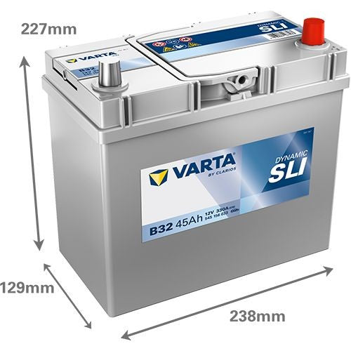 BATERIA VARTA B32 BLUE DY 45AMP 330EN 238X129X227 DTA