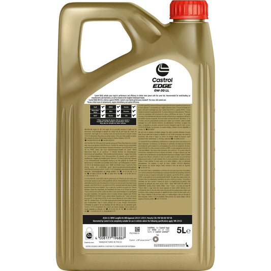 OLEO MOTOR CASTROL EDGE 0W30 LL 5L