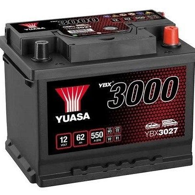 BATERIA YUASA YBX3027 12V 62AH EN 550A