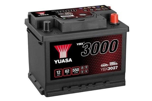 BATERIA YUASA YBX3027 12V 62AH EN 550A