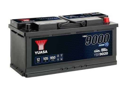 BATERIA YUASA YBX9020 12V 105AH EN 950A AGM