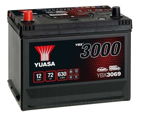 BATERIA YUASA YBX3069 12V 72AH EN 630A