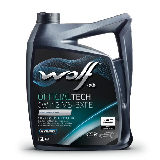 Oleo Motor Auto WOLF OFFICIALTECH 0W-12 MS-BXFE  5L