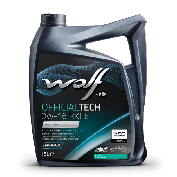 Oleo Motor Auto WOLF OFFICIALTECH 0W-16 RXFE  5L