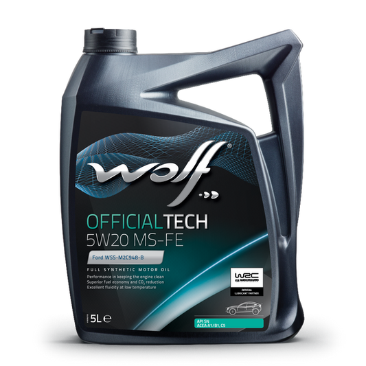 Oleo Motor Auto WOLF OFFICIALTECH 5W20 MS-FE 5L